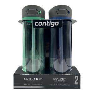 Contigo Ashland Leak- Proof Lid 24 oz. Water Bottle with Autospout 2-Pack